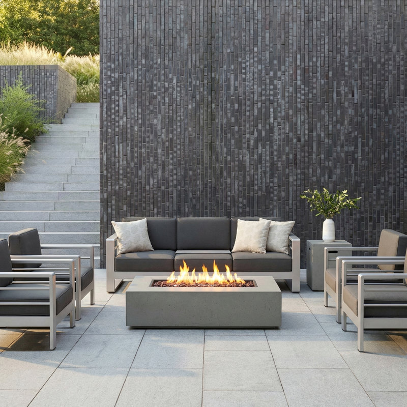 Wade Logan® Caggiano 7 Piece Sofa Seating Group with Cushions